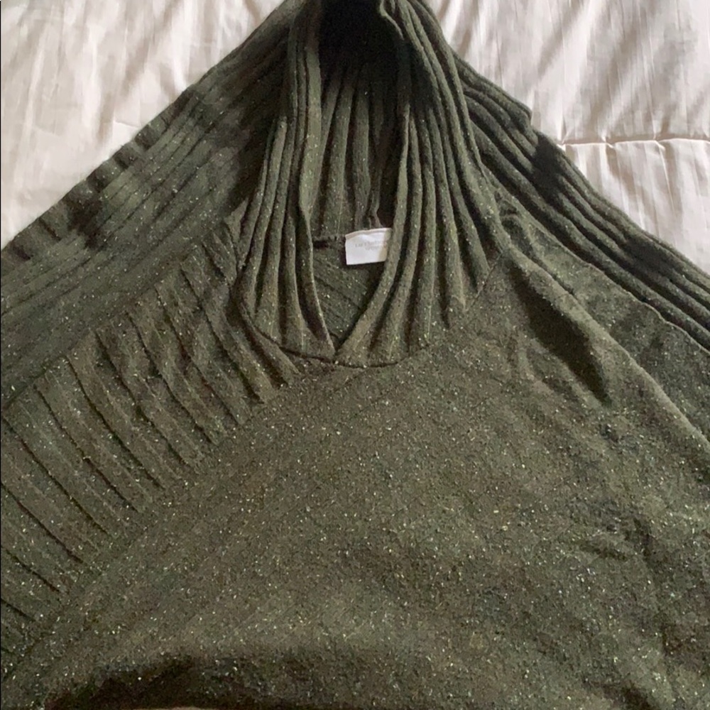 Army green cotton poncho - Liz Claiborne